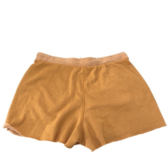 Free People Brown Fleece Shorts Tie Waist Pockets NEW XL - Picture 2 of 6